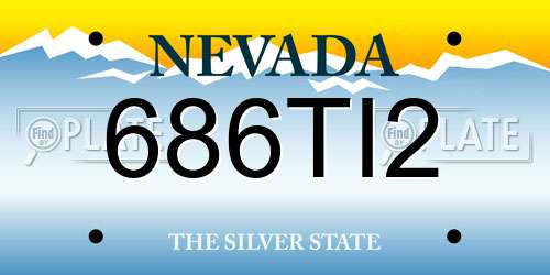 686TI2 Nevada License Plate