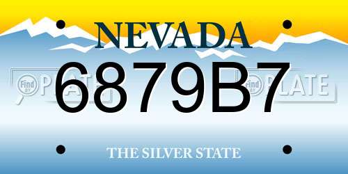 6879B7 Nevada License Plate