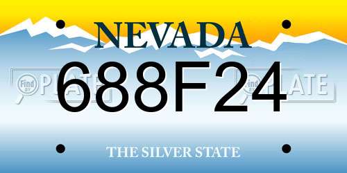688F24 Nevada License Plate