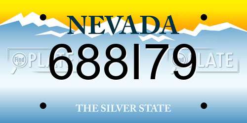 688I79 Nevada License Plate