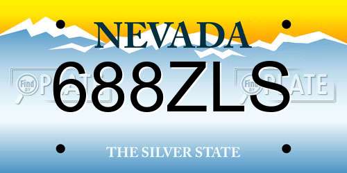 688ZLS Nevada License Plate