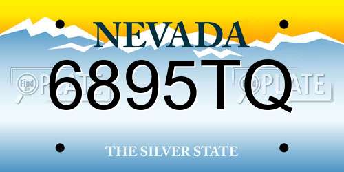 6895TQ Nevada License Plate