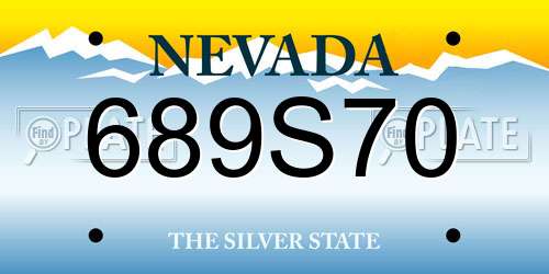 689S70 Nevada License Plate