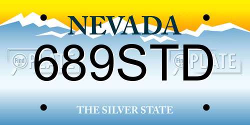 689STD Nevada License Plate