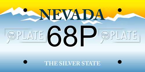 68P Nevada License Plate