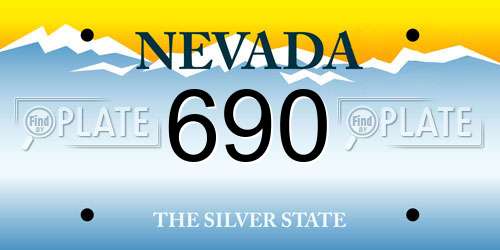 690 Nevada License Plate