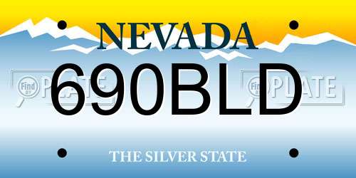 690BLD Nevada License Plate
