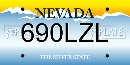 690LZL Nevada License Plate
