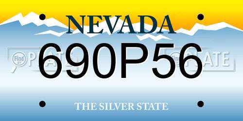 690P56 Nevada License Plate