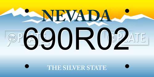 690R02 Nevada License Plate