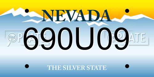 690U09 Nevada License Plate