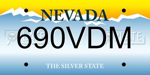 690VDM Nevada License Plate
