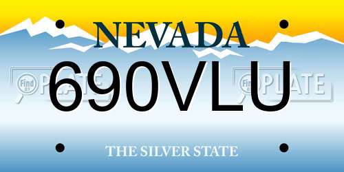 690VLU Nevada License Plate