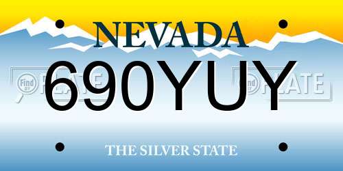 690YUY Nevada License Plate