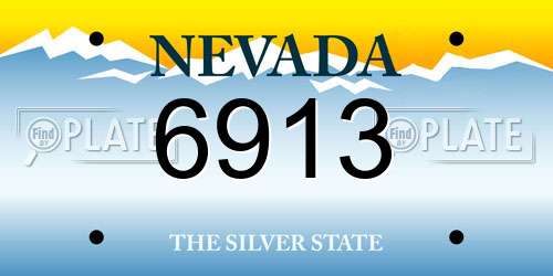 6913 Nevada License Plate