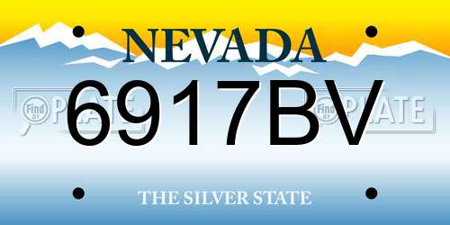 6917BV Nevada License Plate
