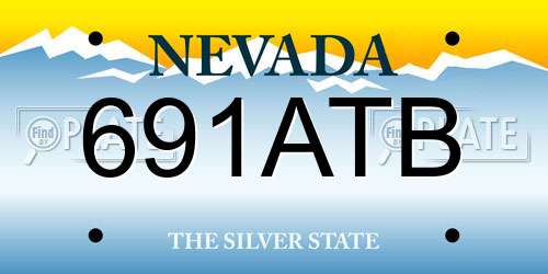 691ATB Nevada License Plate