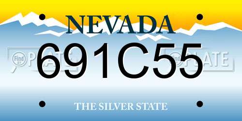 691C55 Nevada License Plate