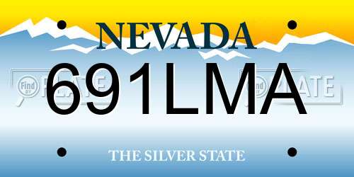 691LMA Nevada License Plate