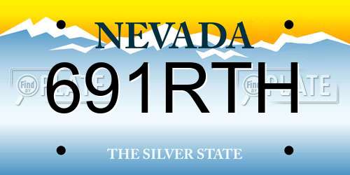 691RTH Nevada License Plate
