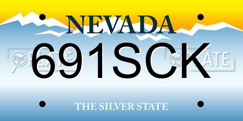 691SCK Nevada License Plate