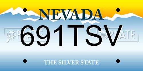 691TSV Nevada License Plate