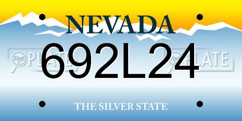692L24 Nevada License Plate