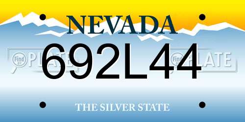 692L44 Nevada License Plate