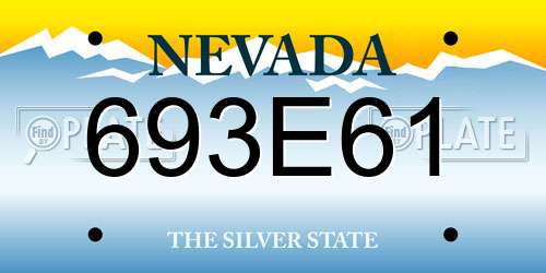 693E61 Nevada License Plate