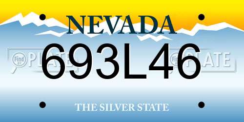 693L46 Nevada License Plate