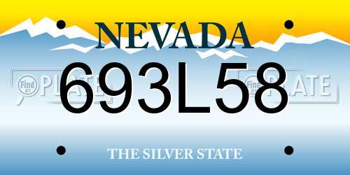 693L58 Nevada License Plate