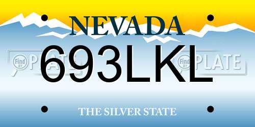 693LKL Nevada License Plate