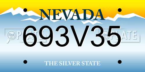 693V35 Nevada License Plate