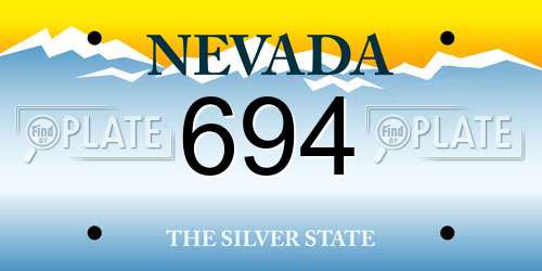 694 Nevada License Plate