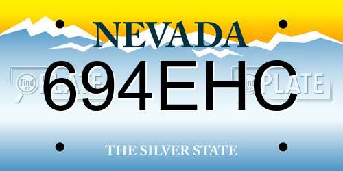694EHC Nevada License Plate