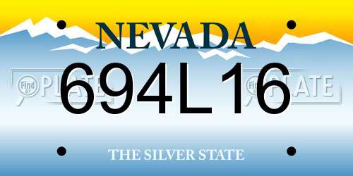 694L16 Nevada License Plate