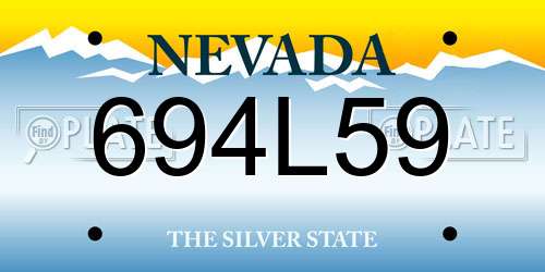 694L59 Nevada License Plate