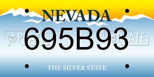 695B93 Nevada License Plate