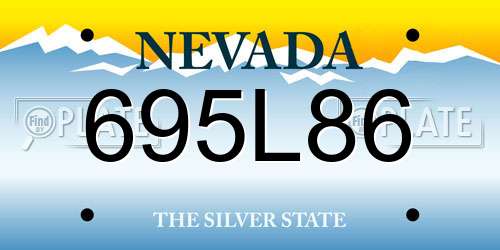 695L86 Nevada License Plate