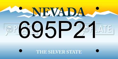 695P21 Nevada License Plate