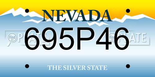 695P46 Nevada License Plate