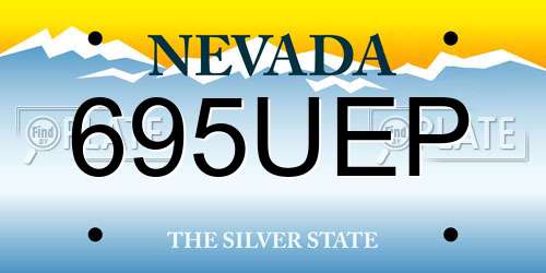 695UEP Nevada License Plate