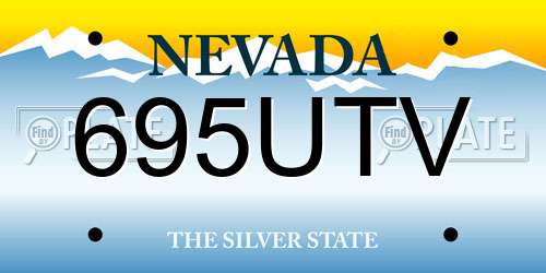 695UTV Nevada License Plate