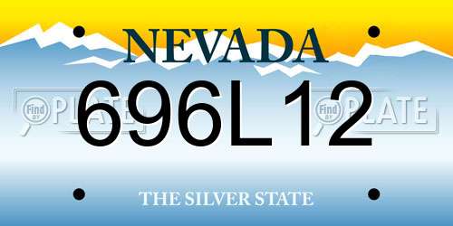 696L12 Nevada License Plate