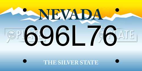 696L76 Nevada License Plate