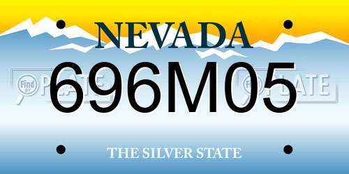 696M05 Nevada License Plate