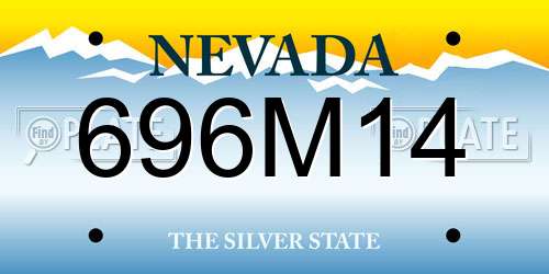 696M14 Nevada License Plate