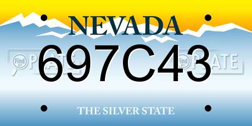 697C43 Nevada License Plate