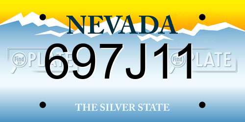 697J11 Nevada License Plate