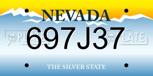 697J37 Nevada License Plate